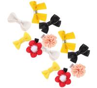 FRCOLOR 12pcs Hair Clips Set with Butterfly and Flower Designs, Cute Small Hair Accessories for Made of Glitter and Pu Leather, Practical and Adorable Barrettes for Everyday Use or Party
