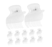 FRCOLOR 12pcs Hot Roller Claw Clips Hair Curler with Smooth Hair Friendly Coating Professional Heat Insulation Travel Friendly Sectioning Clips for Women