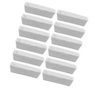 FRCOLOR 12pcs Jewelry Refining Ceramic Bowl with Reinforced Durability and Smooth Surface, Heatproof Metal Melting Crucible for Laboratory and Metal Mineral Labs, Rectangular Elongated