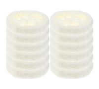 FRCOLOR 12pcs Loofah Soap Saver Natural Loofah Pad Round Beige Draining Mat for Soap Space Saving for Shower Bathroom and Washbasins