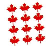 FRCOLOR 12pcs Maple Leaf Brooch Clothes Lapel Pin Flag Enamel Lapel Pins Red Zinc Alloy