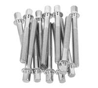 FRCOLOR 12pcs Metal Tension Rods for Drum Kit Durable Drum Mounting Hardware with Screws for Enhanced Performance Stability and Easy Adjustments