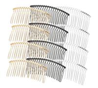 FRCOLOR 12pcs Metal Wire Hair Combs DIY Wire Slide Combs for Women Girls Bridal