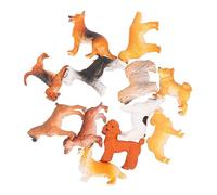 FRCOLOR 12Pcs Mini Dog Figurine Realistic Animal Models Cognitive Dog Models for Table and Home Display