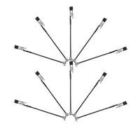 FRCOLOR 12pcs Mini Metal Alligator Clips with Magnetic Steel Base, Bendable Micro Clamps for Model Building, Soldering, Painting, and Crafting Accessories in Black Iron Box Set