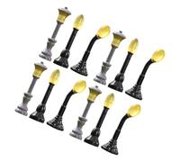 FRCOLOR 12pcs Miniature Resin Street Lamp Model Glow Dark Micro Landscape Light Decor for Dollhouse Railway Garden DIY Scene Accessories