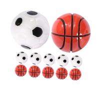 FRCOLOR 12pcs Miniature Soccer and Basketball DIY Craft Accessories Simulated Sports Balls for Bonsai Layout Ornaments and Dollhouse Decor Mini Playground Figurines for Home Bedroom Scene