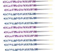 FRCOLOR 12pcs Nail Art Brush Pens Thin Detail Striping Brushes for Gel Polish Designs for Home Professional Nail Art Friends and Family