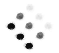 FRCOLOR 12pcs Nail Art Decor Soft Fluffy Balls White Craft Pom Balls for Manicure Diy Accessory