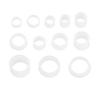 FRCOLOR 12pcs Plastic Reducing Bushings for Bench Grinding Wheels 7-20mm Adapter Kit for Bench Grinders White Wheel Reducing Bushings for Industrial Grinding Use
