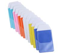 FRCOLOR 12pcs PVC Pen Bags for Nurses and Doctors Leak-Proof Pen Storage Pouch Set in Light Blue Pink White Dark Blue Yellow Orange Thickened Office Insert Organizer for Daily Use