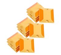 FRCOLOR 12pcs Reflective Road Studs Double-sided Yellow Lane Markers for Driveways Highways Bike Lanes Weather-resistant Abs Pavement Markers Impact-resistant Street Safety Reflectors