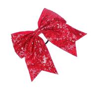 FRCOLOR 12pcs Sequined Bowknot Hair Loop Devetail Hair Ring Clip for Bun Fashion Accessories