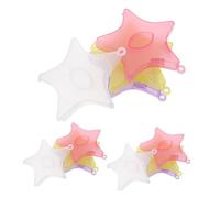 FRCOLOR 12pcs Star Shape Eyelash Case Holder Portable Plastic False Eyelash Storage Box with Vibrant White Red Yellow Purple Colors for Travel and Daily Use