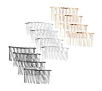 FRCOLOR 12pcs Tooth Hair Clip Combs for Women Bridal Hair Combs Curly Wide Tooth Men Metal Wire Smooth Surface