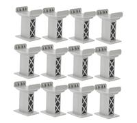 FRCOLOR 12pcs Train Track Riser Support Blocks for Train Track Pier Accessories Compatible with All Major Brands for Railway Model Building