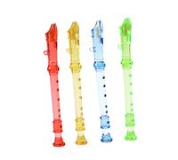 FRCOLOR 12pcs Transparent Flutes for Educational Music Flute Rhythm Practice Instrument for Early Learning and Hand Coordination Development Random Color