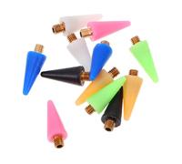 FRCOLOR 12pcs Wax Tip Replacement for Nail Picker Pen Durable Easy to Use Rhinestone Dotting Tool for Nail Art and Diy Crafts in White Black Yellow Blue Pink Green
