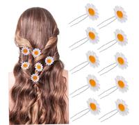 FRCOLOR 12pcs White Daisy Hairpin Women Flower Hair Clip Floral Clips Hair Accessories for Wedding Party