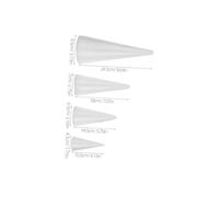 FRCOLOR 12PCS White Polystyrene Foam Cones for Crafts Multipurpose DIY Christmas Tree Shapes Non-Toxic Solid Foam Cones for Holiday Decorations Floral Arranging and Winter Craft Projects