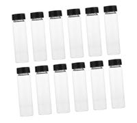 FRCOLOR 12pcs White Transparent Glass Bottles with Clip Lids Leakproof Sample Vials for Travel