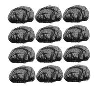 FRCOLOR 12pcs Women Hair Nets for Curly Hair Sleep Cap Elastic Mesh Hairnet Hat for Bun Snood Cover