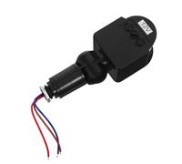 FRCOLOR 12V Infrared Pir Motion Sensor LED Light Controller with Dc12V Power, Black Motion-Activated Sensor Switch for LED Lighting Control in Industrial and Security Applications