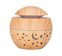 FRCOLOR 130ml Aroma Humidifier Diffuser with Hollowed Patterns, USB Rechargeable round Ball Design in Pp Abs, Large Capacity Air Diffuser for Bedroom and Living Room Use