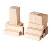 FRCOLOR 13pcs Basswood Wood Blocks Set for DIY Carving, Unfinished Whittling Crafting Blanks, Soft Natural Wood for Beginners and Art Projects