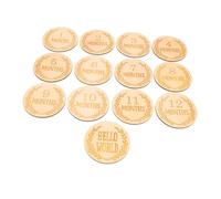 FRCOLOR 13pcs Wooden Commemorative Sign Progress Cards Newborn Growth Discs Monthly Photo Board Keepsake Girl Boy Shower