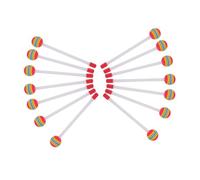 FRCOLOR 14pcs Boys and Girls Percussion Instruments Rainbow Drum Sticks Lollipop Shaped Foam Head Musical Toys for Early Education Classroom Activities