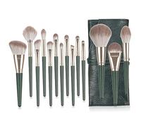 FRCOLOR 14pcs Makeup Kit Professional Cosmetics Brush Set Powder Brush for Woman Including Storage Pouch