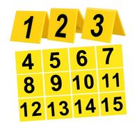 FRCOLOR 15 Pcs Crime Scene Markers Number Markers Numbers from 1 to 15 Plastic Triangular Multi-functional Easy to Identify Restaurant Table Signage