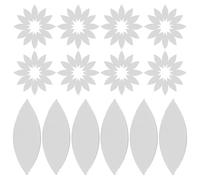 FRCOLOR 150pcs Petal Shape Tiny Glass Mirror Tiles 2.9x1.1cm Self-Adhesive Small Mirrors for Mosaic Craft, DIY Decoration and Home Art Projects