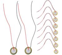 FRCOLOR 15pcs 35mm Piezo Disc Pickup Set 25cm Lead Wire, Piezoelectric Transducer Contact Microphone for Acoustic Guitar and Drum Trigger, Guitar Accessory Piezo Diaphragm Chips