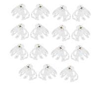 FRCOLOR 15pcs Clear Plastic Claw Clips for Women Elastic Octopus Hair Clamps for Thick Thin Curly Hair for Stylish Daily Styling and Party Accessories