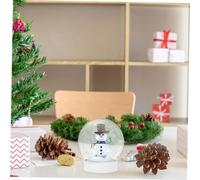 FRCOLOR 15pcs Clear Plastic Snow Globe Balls DIY Craft Kit Snow Globe Parts for Christmas Decorations Winter Themed Festive Home Decor Ideas