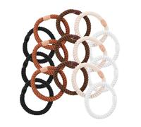 FRCOLOR 15pcs Colorful High Elastic Hair Band for Women Ponytail Holders Soft Material for Daily Hairstyles and Travel