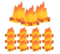 FRCOLOR 15pcs Compact Miniature Resin Fire for Campfire Scene Pretend Campfire for Dollhouse Decor