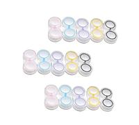 FRCOLOR 15pcs Dual Storage Contact Lense Case Portable Lens Box Holder Compact Storage Boxes for Lenses Travel-Friendly