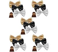 FRCOLOR 15pcs Girls Hair Bow Barrettes Sequin Hair Clips Sparkly Bows Cute Headpiece Styling Accessories Glitter Glamour