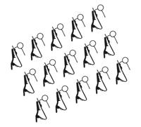 FRCOLOR 15pcs Metal Lapel Microphone Clip Replacement for Lavalier and Collar Microphones, Portable Iron Material with Adjustable Angle and Secure Grip, for Outdoor Interviews