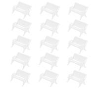 FRCOLOR 15Pcs Miniature Park Bench Medium Dollhouse Furniture Props for Mini House Decor Micro Landscape Accessories