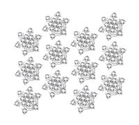 FRCOLOR 15pcs Snowflake Rhinestone Spiral Hair Pins with Coil Base Alloy Twist Hair Clips for Wedding Christmas Bridal Party