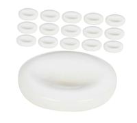 FRCOLOR 15pcs Trumpet Valve Finger Button Set White Shell Caps for Quick Instrument Accessory Compatible with Various Trumpet Brands and Models