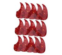 FRCOLOR 15pcs Waterdrop-shaped Acoustic Guitar Pickguard Self-adhesive Scratch Protector Plates for Folk and Electric Guitars Easy to Install and Replace Brown Transparent Design Musical