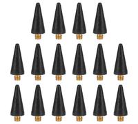 FRCOLOR 16pcs Nail Rhinestones Picker Wax Replacement Head Tips Dotting Pen Wax Head Tip Nail Art Beads Gem Tool Nail Salon DIY Decoration Painting Tool Accessories Black