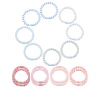FRCOLOR 16pcs No Damage Woven Hair Ties for Women, Stretchy Boho Braided Ponytail Holders with Comfortable All-day Wear, Suitable for Thick and Medium Hair during Yoga and Sports