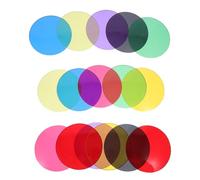 FRCOLOR 16pcs round Steampunk Lens Replacement Colored Lenses PC High Transmittance Material Lightweight Easy Lens Change Vintage Retro Fashion for Cosplay Festival