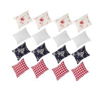 FRCOLOR 16pcs Scale Mini Dollhouse Sofa Pillows Cozy Tiny Couch Cushions for Dollhouses Furnishings Decorative Miniature Accessories for DIY Craft and Decor